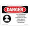 Signmission OSHA Danger, Eye And Hearing Protection Required, 5in X 3.5in Decal, 5" W, 3.5" H, Landscape OS-DS-D-35-L-1222 - alternate 1